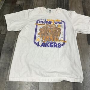 Los Angeles Lakers Shirt Mens Nike NBA Finals Champions 2020 Caricature Size L